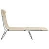 vidaXL Chaises longues pliables lot de 2 crème textilène et acier