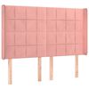 vidaXL T&ecirc;te de lit avec oreilles Rose 147x16x118/128 cm Velours