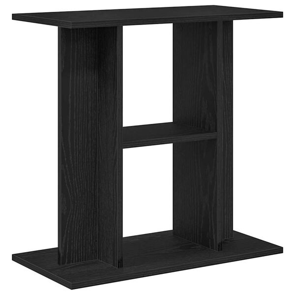 vidaXL Support d'aquarium en ch&ecirc;ne noir 60 x 30 x 60 cm Bois d'ing&eacute;nierie