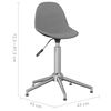 vidaXL Chaise pivotante de bureau Gris clair Tissu