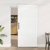vidaXL Porte coulissante Blanc 93 x 202 cm Pin massif