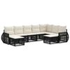 vidaXL Ensemble de canap&eacute; de jardin 9 pc Noir polyrotin