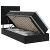 vidaXL Lit avec rangement et matelas Noir 90 x 200 cm Velours
