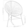 vidaXL Chaise de jardin en corde forme de lune résine tressée blanc