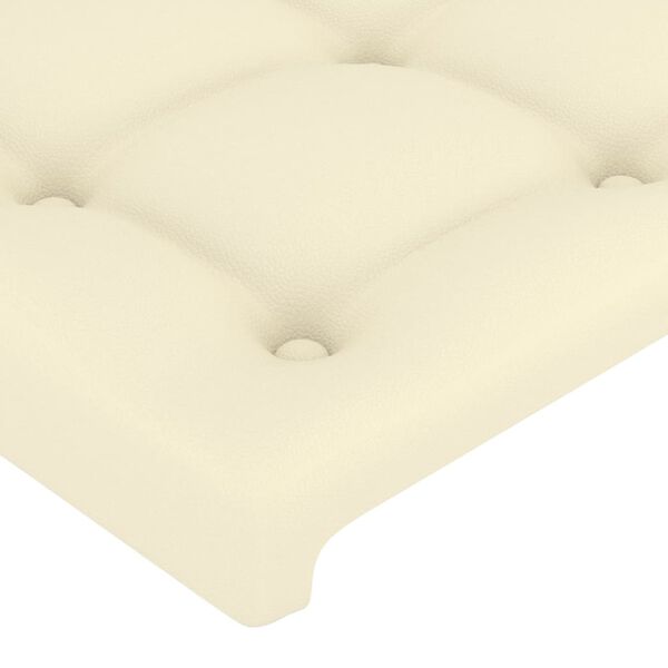 vidaXL T&ecirc;tes de lit 2 pcs Cr&egrave;me 90x5x78/88 cm Similicuir
