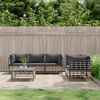 vidaXL Salon de jardin 6 pcs avec coussins anthracite résine tressée