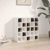 vidaXL Cave &agrave; vin Blanc 56x25x56 cm Bois massif Pin