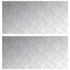 vidaXL Nez de marche 2 pc 80 x 40 cm Argent&eacute; Aluminium Rectangulaire