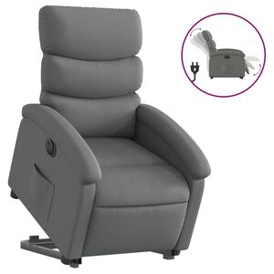 vidaXL Fauteuil inclinable &eacute;lectrique gris fonc&eacute; tissu