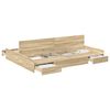 vidaXL Cadre de lit avec rangement Ch&ecirc;ne Sonoma 135 x 190 cm