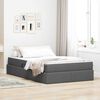 vidaXL Lit avec rangement et matelas Gris fonc&eacute; 120 x 200 cm Polyester