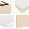 vidaXL Cadre de lit ottoman avec matelas cr&egrave;me 120x190 cm tissu