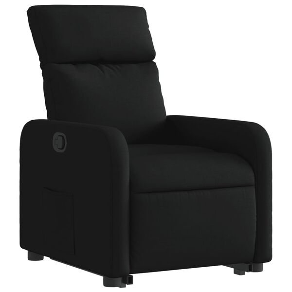 vidaXL Fauteuil inclinable noir tissu