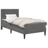 vidaXL Cadre de lit avec matelas Gris fonc&eacute; 90 x 190 cm Velours
