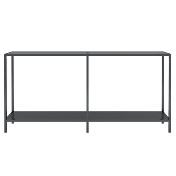 vidaXL Table console Noir 160x35x75,5 cm Verre tremp&eacute;