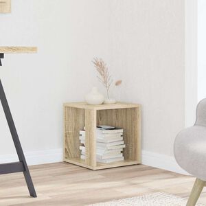 vidaXL Table d'appoint Ch&ecirc;ne sonoma 33x33x34,5 cm Agglom&eacute;r&eacute;