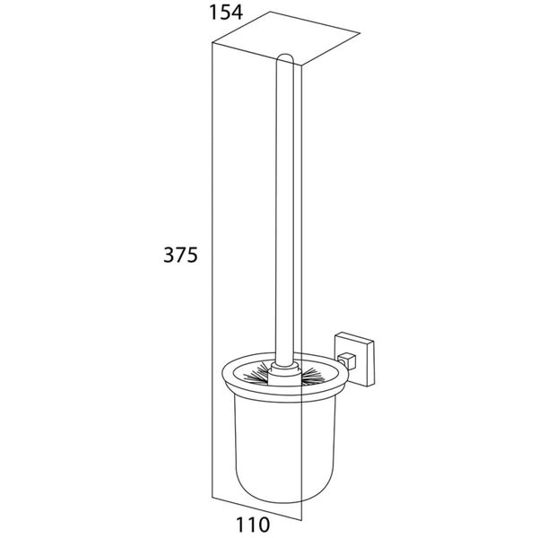 Tiger brosse et porte-brosse de toilette Melbourne Chrome 274930346