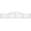 vidaXL Paniers &agrave; gabions arqu&eacute;s 17 pcs 300x30x40/60 cm fer galvanis&eacute;