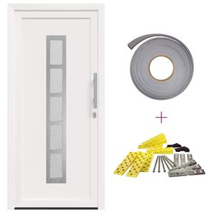 vidaXL Porte Frontale Blanc 98 x 208 cm PVC