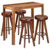 vidaXL Ensemble de bar 5 pcs bois massif 115x56x107 cm