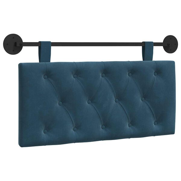 vidaXL T&ecirc;te de lit suspendue Bleu 100 x 55 x 7 cm Velours