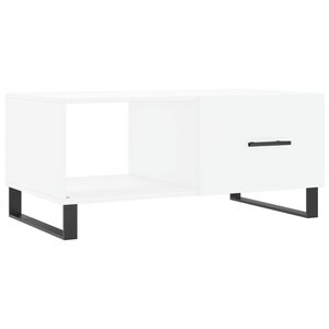 vidaXL Table basse blanc 90x50x40 cm bois d'ing&eacute;nierie