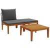 vidaXL 3 pcs Ensemble salon Bois d'Acacia Massif Naturel