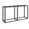 vidaXL Table console Noir 140x35x75,5 cm Verre trempé