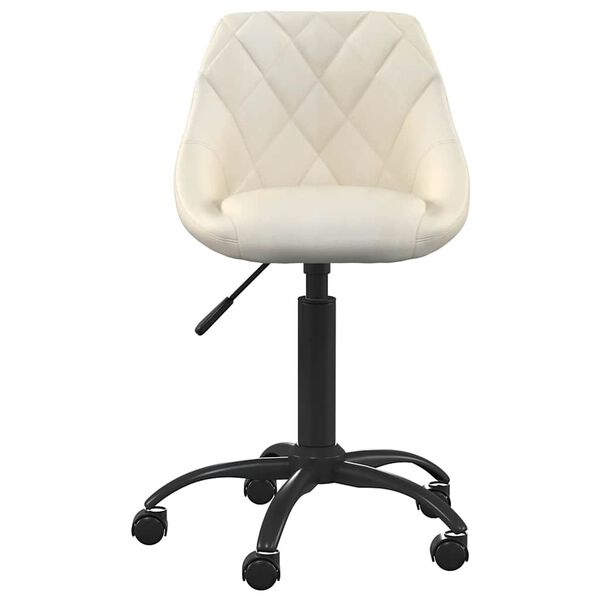 vidaXL Chaise à manger Crème Velours