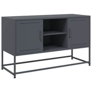 vidaXL Meuble TV anthracite 100,5x39x60,5 cm acier