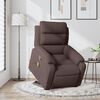 vidaXL Fauteuil inclinable de massage Marron fonc&eacute; Tissu