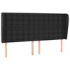 vidaXL T&ecirc;te de lit avec oreilles Noir 183x23x118/128 cm Similicuir