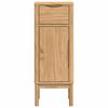 vidaXL Armoire de salle de bain avec porte Cire marron 35 x 30 x 90 cm