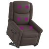 vidaXL Fauteuil de massage inclinable marron brillant similicuir