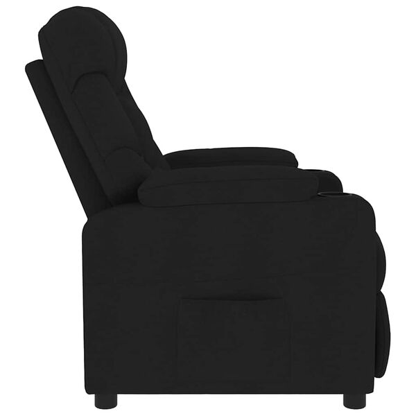 vidaXL Fauteuil de massage Noir Tissu