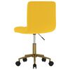vidaXL Chaise pivotante de salle &agrave; manger Jaune Velours