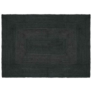 vidaXL Tapis de zone Gris fonc&eacute; 120 x 170 cm Jute