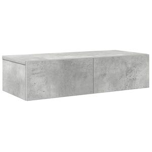 vidaXL &Eacute;tag&egrave;re murale avec tiroirs gris b&eacute;ton bois d'ing&eacute;nierie