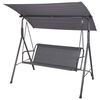 ProGarden Balancelle de jardin avec auvent Gris fonc&eacute;