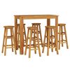 vidaXL Ensemble de bar de jardin 7 pcs bois d'acacia solide