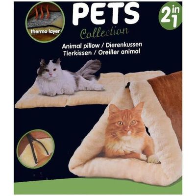 Pets Collection Coussin et tunnel pour chat 2 en 1 90x60 cm