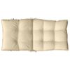 vidaXL Coussins de chaise à dossier bas lot de 2 beige tissu oxford
