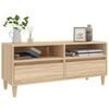 vidaXL Meuble TV ch&ecirc;ne sonoma 100x34,5x44,5 cm bois d'ing&eacute;nierie