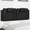 vidaXL Coussin de t&ecirc;te de lit Viana noir 120 cm similicuir