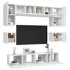 vidaXL Ensemble de meubles TV 8 pcs Blanc Bois d'ing&eacute;nierie