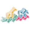 d&euml;na Ensemble de jouets en silicone en forme d'animaux Pastel 4 pcs
