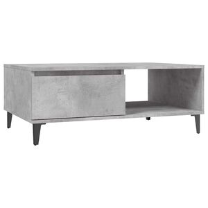 vidaXL Table basse gris b&eacute;ton 90x60x35 cm bois d'ing&eacute;nierie