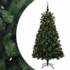 vidaXL Sapin de No&euml;l artificiel articul&eacute; avec boules 150 cm 150 LED