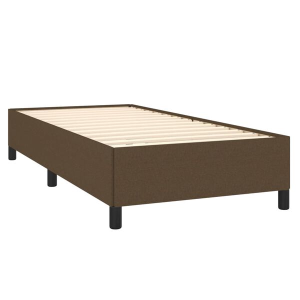 vidaXL Sommier &agrave; lattes de lit avec matelas Marron fonc&eacute; 100x200 cm