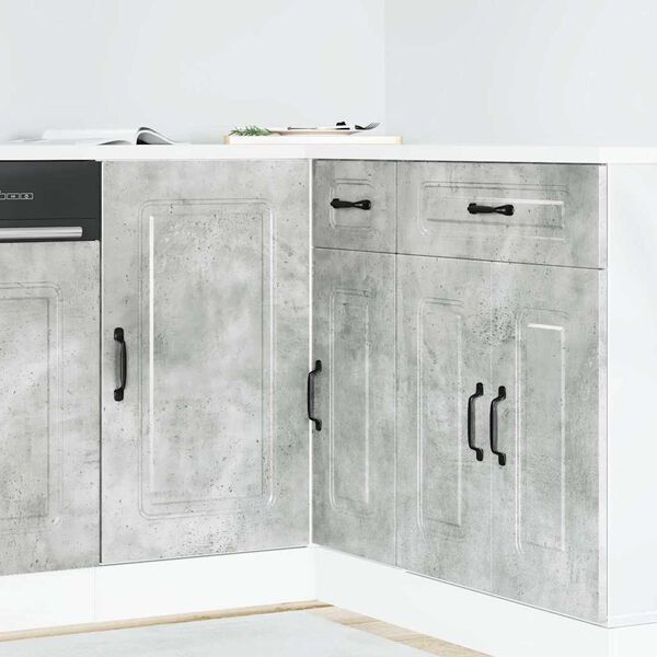 vidaXL Armoire de cuisine Kalmar gris b&eacute;ton bois d'ing&eacute;nierie